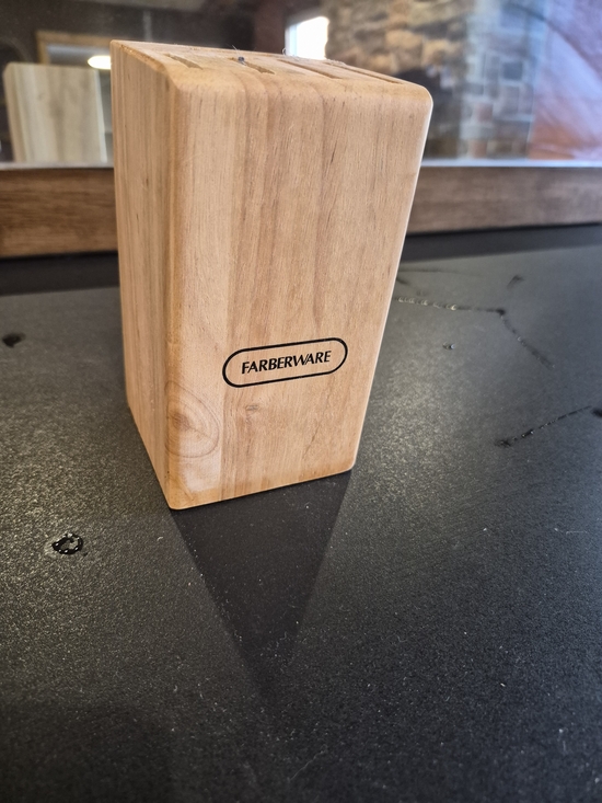 Farberware Other - Farberware Knife Block 5 Slot Natural Oak Wood 5 1/2" × 3"x3 No Knives Included